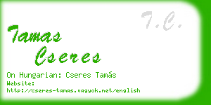 tamas cseres business card